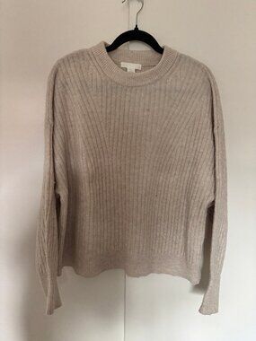 H&M size large cream sweater